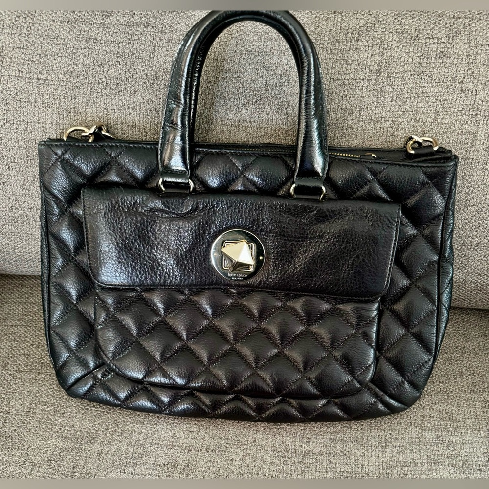 SOLD Kate Spade Quilted Top handle chain strap satchel